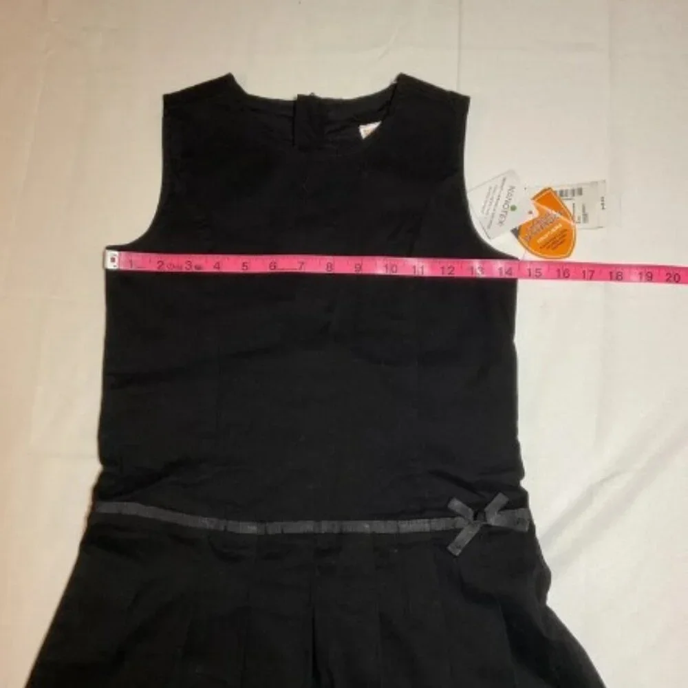 Gymboree Girls 8 Black Pleated Jumper Sleeveless Uniform Dress NWT School